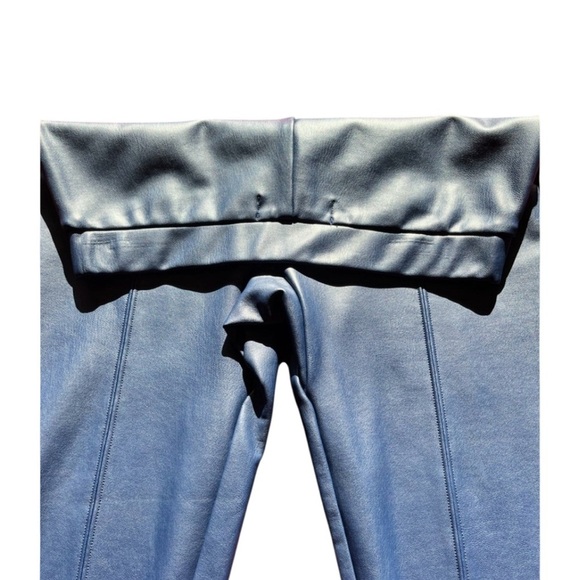 Generation Love Vegan Faux Leather Blue Stretch Leggings Size XXS - Picture 9 of 10